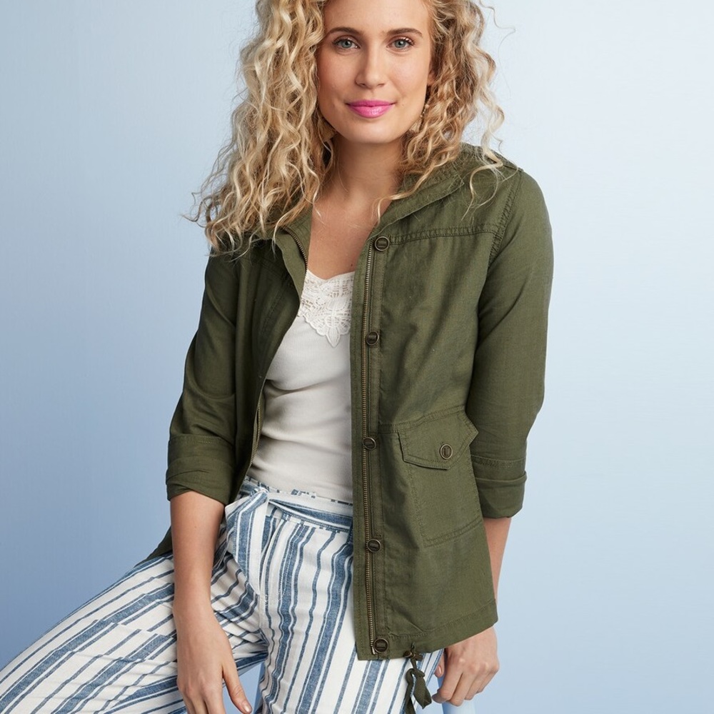 Sonoma Linen Blend Lightweight Jacket NWT